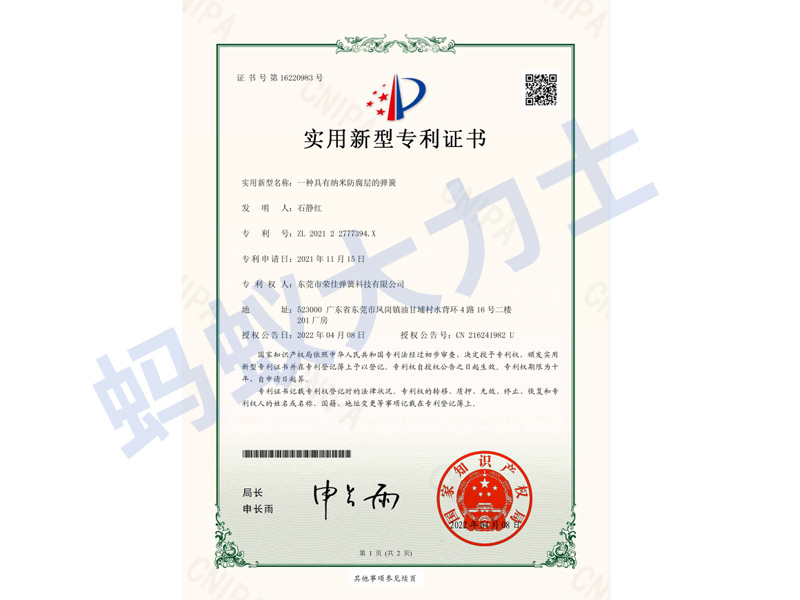 一種具有納米防腐層的彈簧-394X